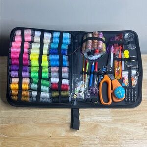 Multi-Color Sewing Kit with Scissors and Accessories